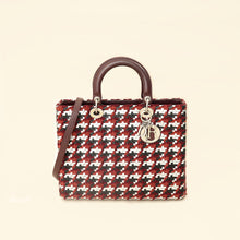 Christian Dior Multicolor Woven Lady Dior Large Bag