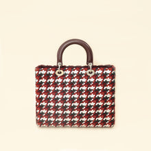 Christian Dior Multicolor Woven Lady Dior Large Bag