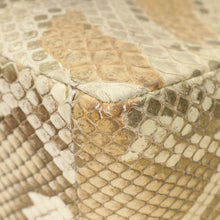 Christian Dior Metallic Golden Beige Python Caro Flap Medium Shoulder Bag