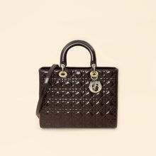 Christian Dior Chocolate Lady Dior Large Bag