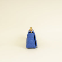 Christian Dior Royal Blue Caro Cannage Flap Small Bag