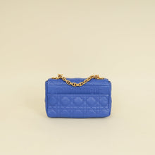 Christian Dior Royal Blue Caro Cannage Flap Small Bag