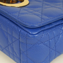 Christian Dior Royal Blue Caro Cannage Flap Small Bag
