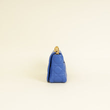 Christian Dior Royal Blue Caro Cannage Flap Small Bag