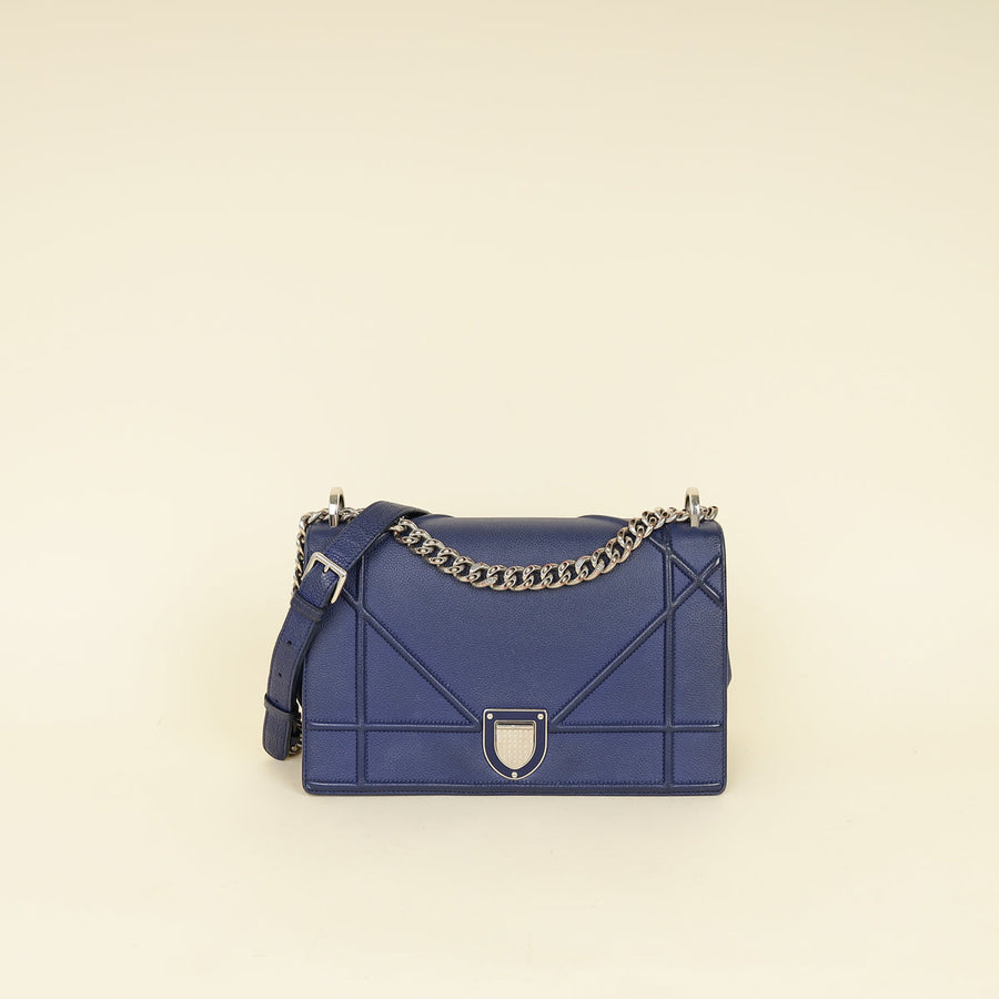 Christian Dior Blue Diorama Flap Shoulder Bag