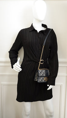 Christian Dior Blue Oblique 30 Montaigne East West Shoulder Bag