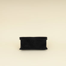 Christian Dior Black Diorama Velvet Small Crystal Lock Shoulder Bag