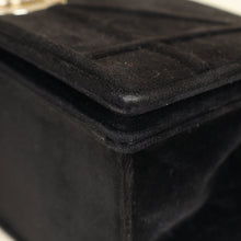 Christian Dior Black Diorama Velvet Small Crystal Lock Shoulder Bag