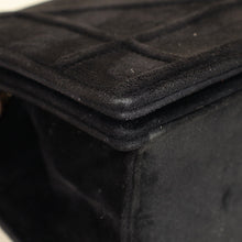 Christian Dior Black Diorama Velvet Small Crystal Lock Shoulder Bag