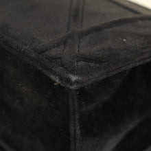 Christian Dior Black Diorama Velvet Small Crystal Lock Shoulder Bag