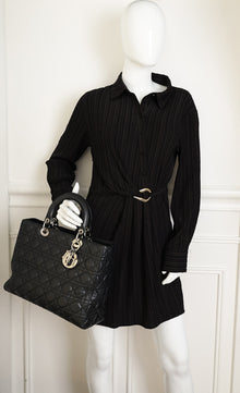 Christian Dior Black Lady Dior Large Bag