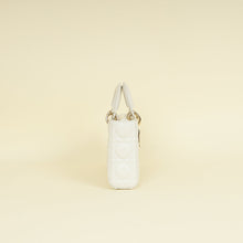 Christian Dior Latte White Lady D-joy Cannage Medium Bag