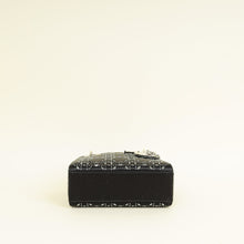 Christian Dior Black Satin Strass Cannage Mini Lady Dior Bag