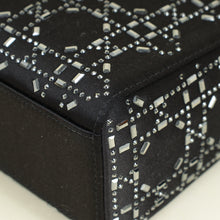 Christian Dior Black Satin Strass Cannage Mini Lady Dior Bag