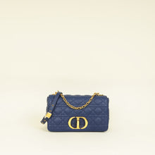 Christian Dior Royal Blue Caro Cannage Flap Medium Bag