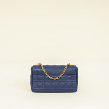 Christian Dior Royal Blue Caro Cannage Flap Medium Bag