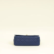 Christian Dior Royal Blue Caro Cannage Flap Medium Bag