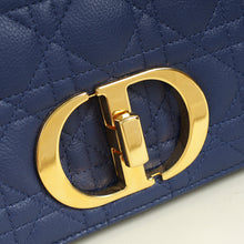 Christian Dior Royal Blue Caro Cannage Flap Medium Bag