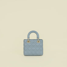 Christian Dior Grey Blue Lady Dior My ABCDior Small Bag