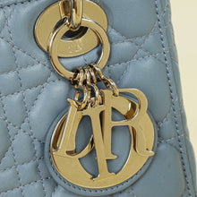 Christian Dior Grey Blue Lady Dior My ABCDior Small Bag