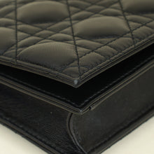 Christian Dior Black Lady Dior Convertible Chain Clutch