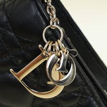 Christian Dior Black Lady Dior Convertible Chain Clutch