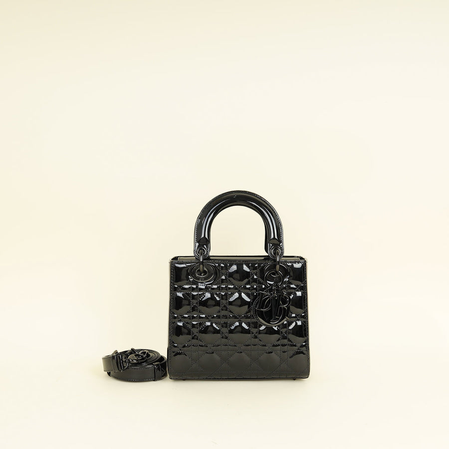 Christian Dior Black Lady Dior Small Bag