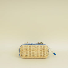 Christian Dior Florescent Blue Lady Dior Wicker Mini Bag