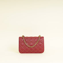 Christian Dior Red Cannage Studded DiorAddict Flap Bag