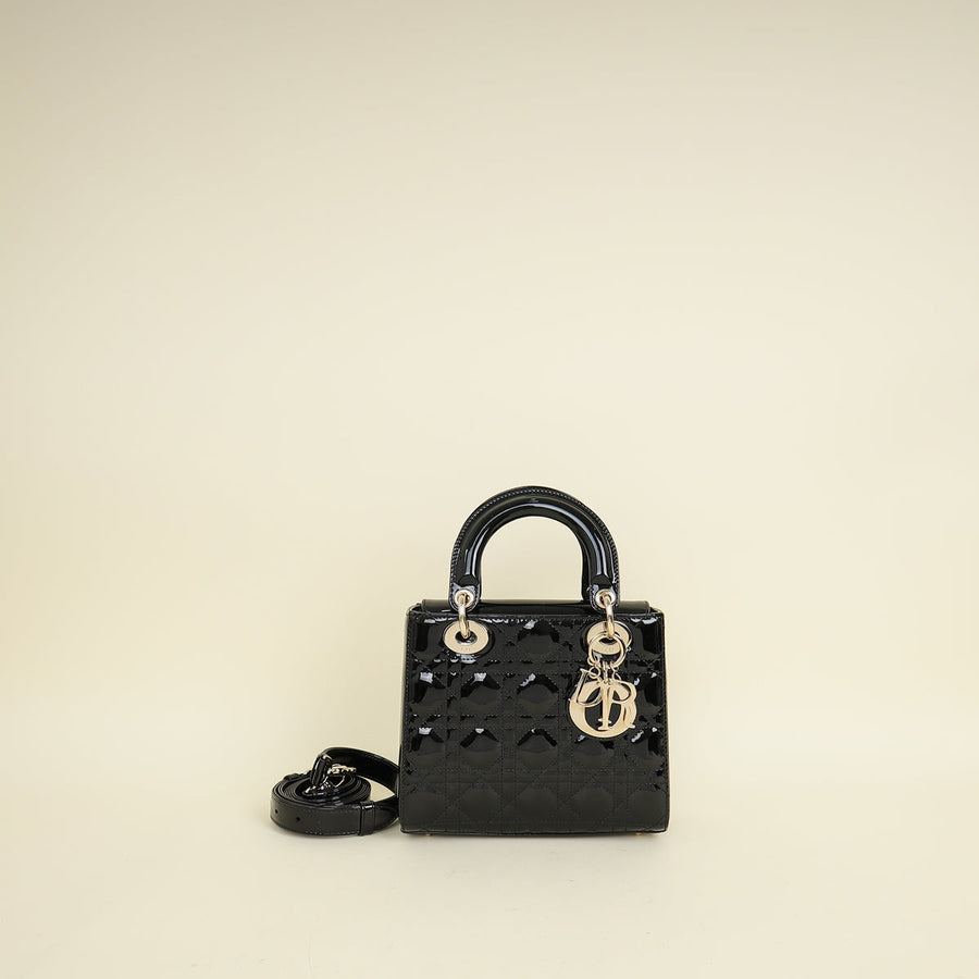 Christian Dior Black Lady Dior Small Bag