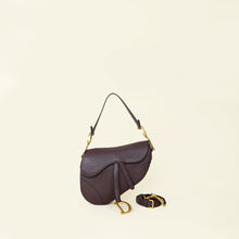 Christian Dior Burgundy Medium Saddle Bag