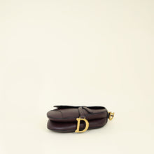 Christian Dior Burgundy Medium Saddle Bag