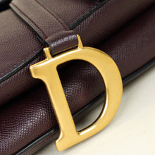Christian Dior Burgundy Medium Saddle Bag