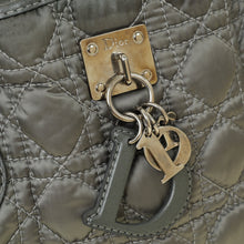 Christian Dior Grey Cannage Quilted Lady Boston Bag