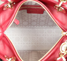 Christian Dior Red Lady Dior Medium Bag