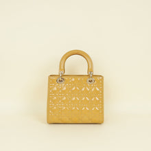 Christian Dior Yellow Lady Dior Medium Bag