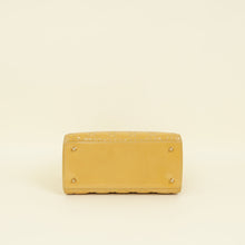 Christian Dior Yellow Lady Dior Medium Bag
