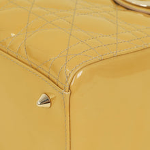 Christian Dior Yellow Lady Dior Medium Bag