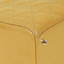 Christian Dior Yellow Lady Dior Medium Bag