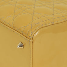 Christian Dior Yellow Lady Dior Medium Bag