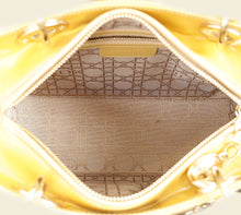 Christian Dior Yellow Lady Dior Medium Bag