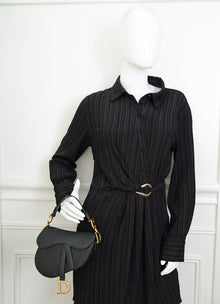 Christian Dior Black Mini Saddle Bag with Strap