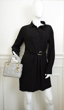 Christian Dior Grey Lady Dior Mini Chain Bag