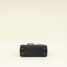 Christian Dior Black Lady Dior My ABCDior Small Bag w/ Twilly