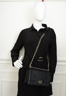 Christian Dior Black Diorama Medium Bag
