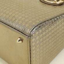 Christian Dior Champaign Microcannage Lady Dior Medium Bag