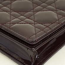 Christian Dior Burgundy Lady Dior Pouch With Chain