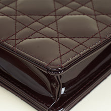 Christian Dior Burgundy Lady Dior Pouch With Chain