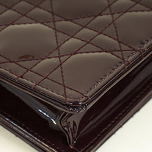 Christian Dior Burgundy Lady Dior Pouch With Chain