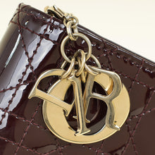Christian Dior Burgundy Lady Dior Pouch With Chain
